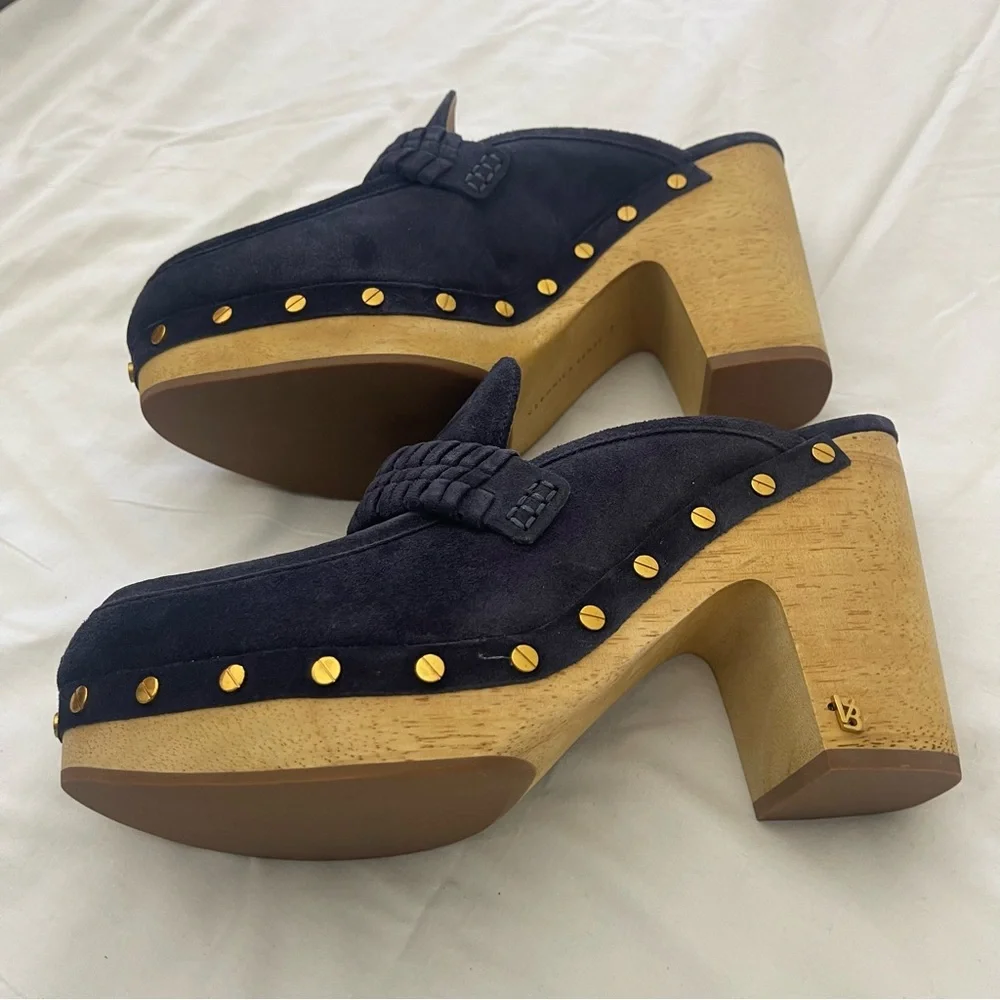 Veronica Beard Navy Clogs - Picture 13 of 14